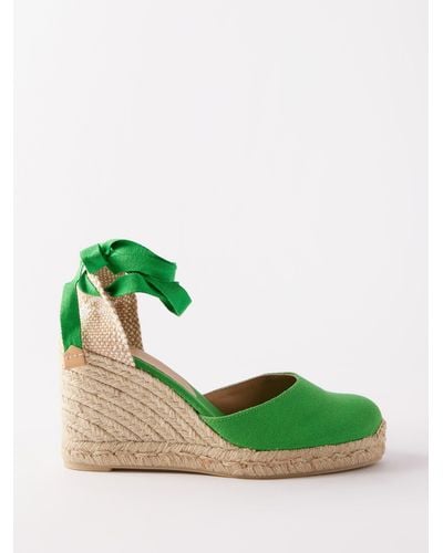 Sandales compensées Vert pour femme | Lyst