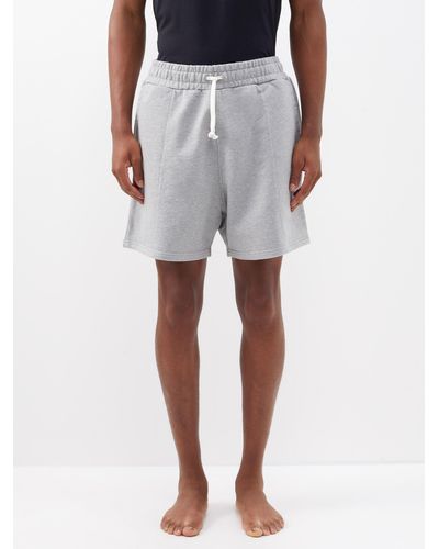 CDLP Drawstring-waist Cotton-terry Shorts - Grey