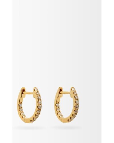 Rosa De La Cruz Diamond & 18kt Gold Hoop Earrings - Metallic