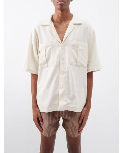Marrakshi Life パッチポケット コットンキャンバスシャツ - ホワイト