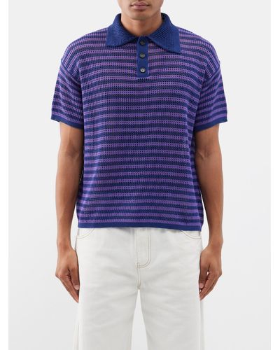 Bode Red Stripe Polo