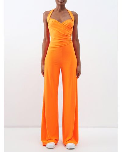 Orange Norma Kamali Jumpsuits and rompers for Women | Lyst