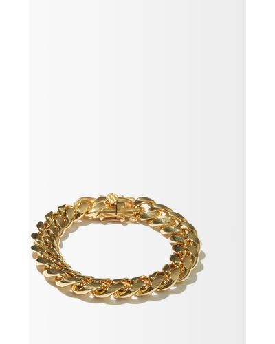 Fallon Ruth Medium Curb-chain Gold-plated Bracelet - Multicolor