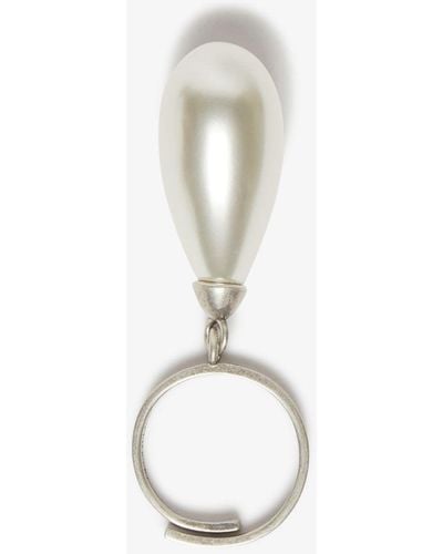 Max Mara Ring With Mobile Bead - White