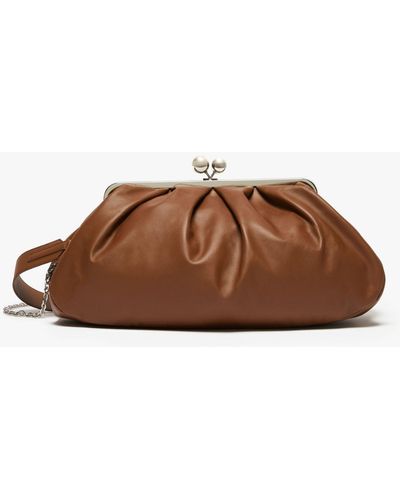 Max Mara Large Pasticcino Bag In Nappa Leather - Brown