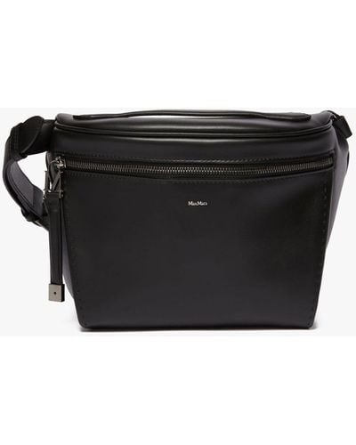 Max Mara Large Leather Archetipo Belt Bag - Black