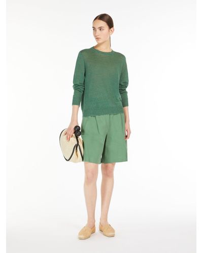 Max Mara Linen Yarn Sweater - Green