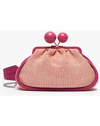 Max Mara Medium Raffia-look Pasticcino Bag - Pink