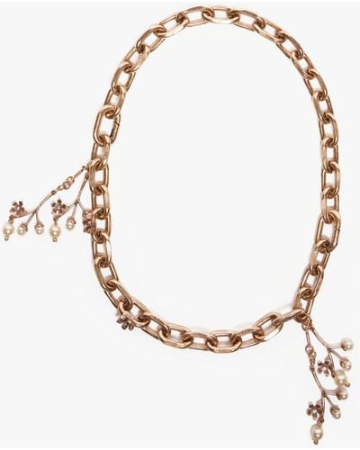 Max Mara Claudia Chain Necklace With Pendants - Metallic