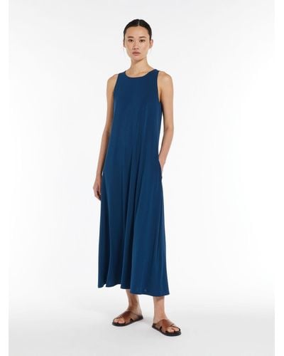 Max Mara Stretch Jersey A-line Dress - Blue