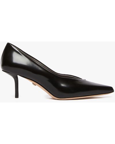 Max Mara Leather Court Shoes - Black