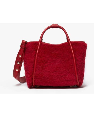 Max Mara Extra-small Teddy Fabric Marine Bag - Red