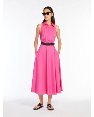 Max Mara Cotton Poplin Polo Dress - Pink