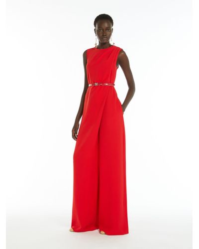 Max Mara Flowing Cady Jumpsuit - Red