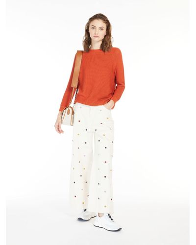 Max Mara Relaxed-fit Cotton Sweater - Orange