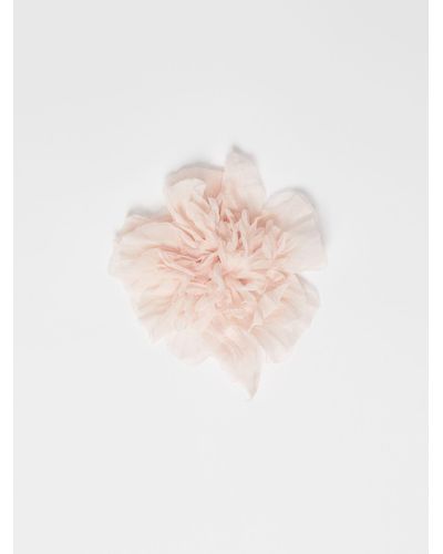 Max Mara Crepon Flower Brooch - Pink