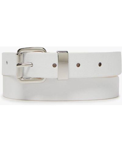 Max Mara Nappa Leather Belt - White