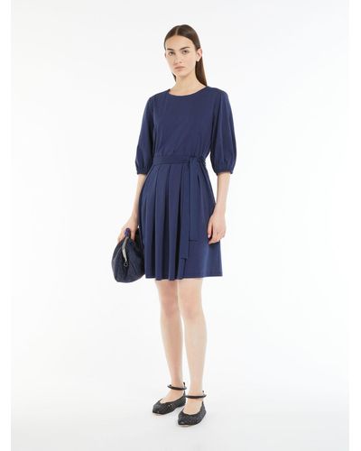 Max Mara Cotton Jersey Dress - Blue