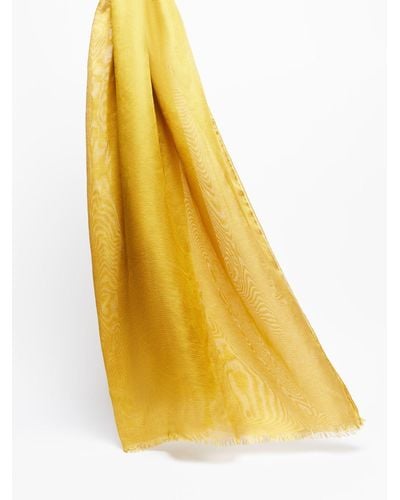 Max Mara Silk And Linen Stole - Yellow