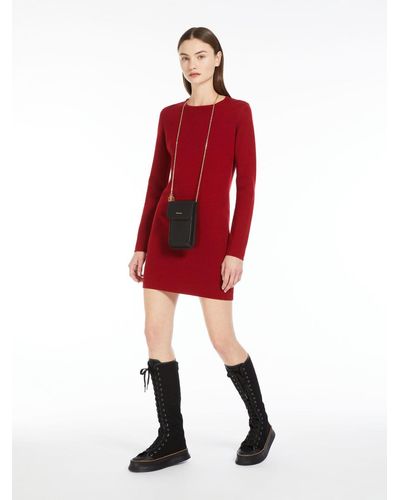 Max Mara Wool Yarn Mini Dress - Red