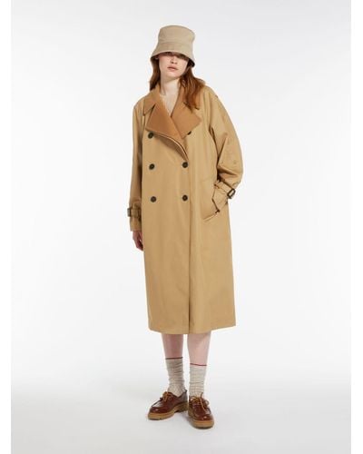 Max Mara Belted Water-repellent Cotton Trench Coat - White