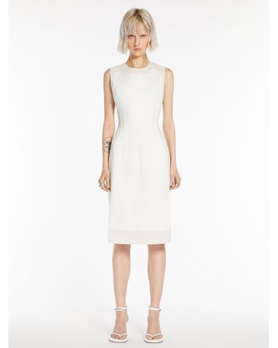 Max Mara Double-colour Sleeveless Dress - White