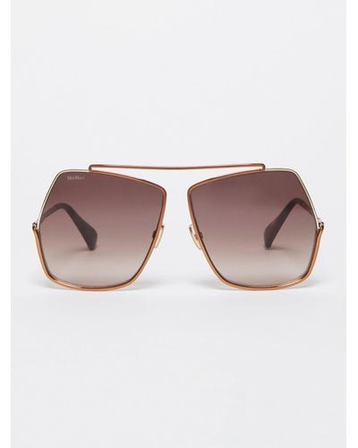 Max Mara Oversized Metallic Sunglasses - Pink