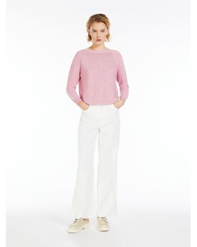 Max Mara Relaxed-fit Cotton Sweater - Pink