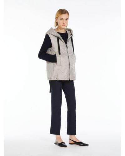 Max Mara Water-resistant Technical Canvas Gilet - White