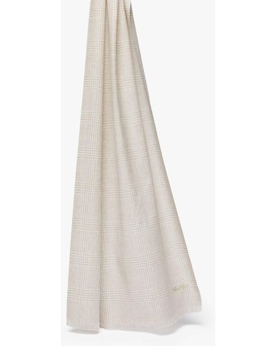 Max Mara Wool Stole With Logo - White