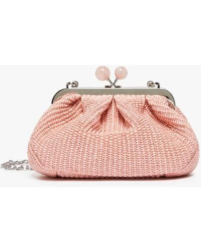 Max Mara Small Raffia-look Pasticcino Bag - Pink