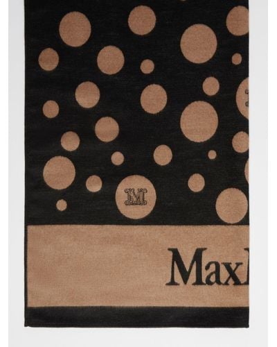 Max Mara Jacquard Silk Stole - Black