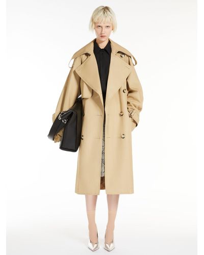 Max Mara Cotton Gabardine Trench Coat - Natural