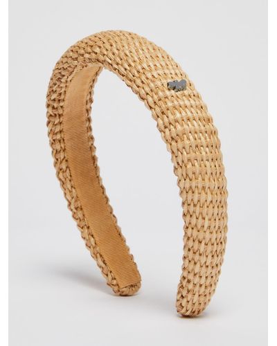 Max Mara Raffia Headband - White