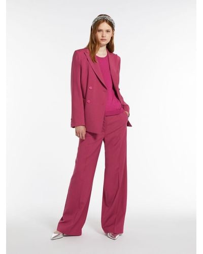 Max Mara Tailored Woolen Cloth Blazer - Pink