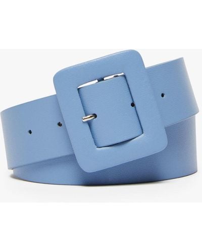 Max Mara Nappa Leather Belt - Blue
