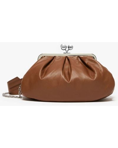 Max Mara Medium Pasticcino Bag In Nappa Leather - Brown