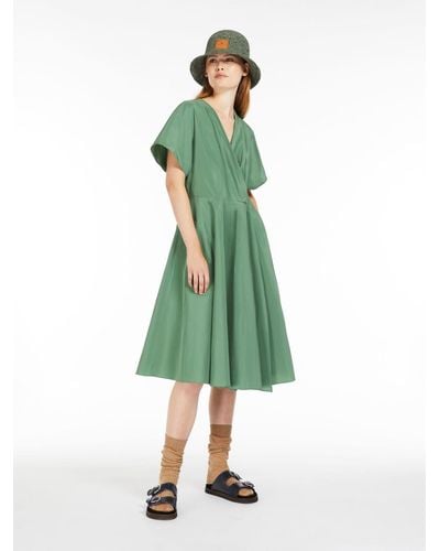 Max Mara Cotton Taffeta Dress - Green