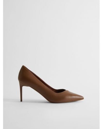Max Mara Nappa Leather Court Shoes - Brown