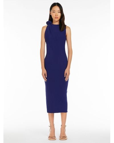 Max Mara Slim-fit Jersey Dress - Blue