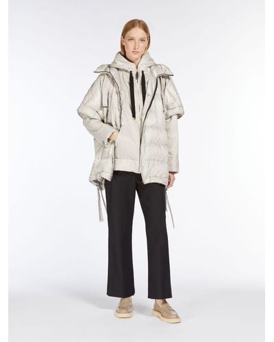 Max Mara Reversible Parka In Water-resistant Canvas - White