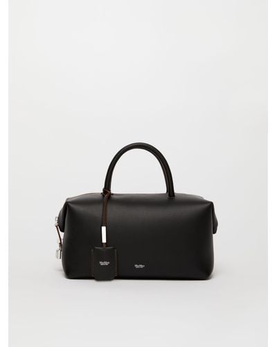 Max Mara Shiny Leather Satchel Bag - Black