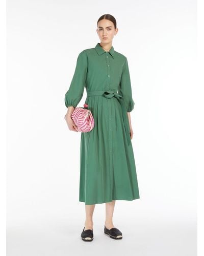 Max Mara Cotton Poplin Dress - Green