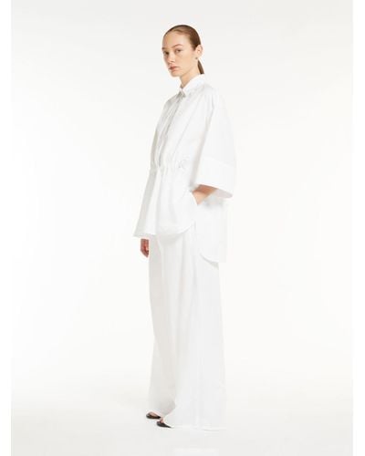 Max Mara Loose-fitting Cotton Poplin Shirt - White