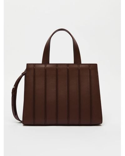 Max Mara Medium Leather Whitney Bag - Brown