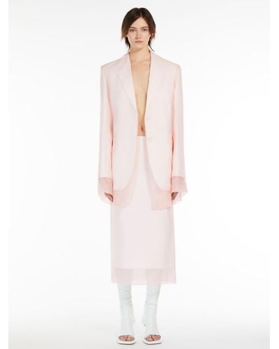 Max Mara Double-layered Skirt - Pink