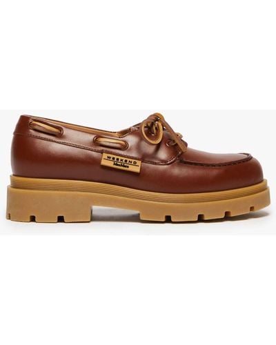 Max Mara Leather Moccasins - Brown