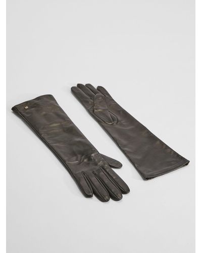 Max Mara Long Nappa Leather Gloves - Black