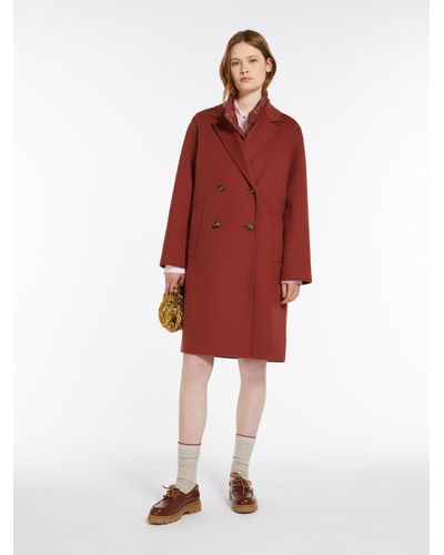 Max Mara Double-breasted Wool Coat - Red