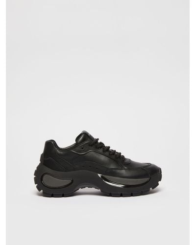Max Mara Chunky-sole Leather Sneakers - Black